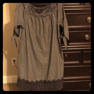 Striped medium dress